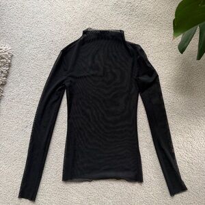 Zara Sheer Black Mesh Top